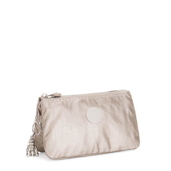 Sacs Kipling Creativity Large Metallic Pouch Rose | FR 1131AH